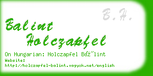 balint holczapfel business card